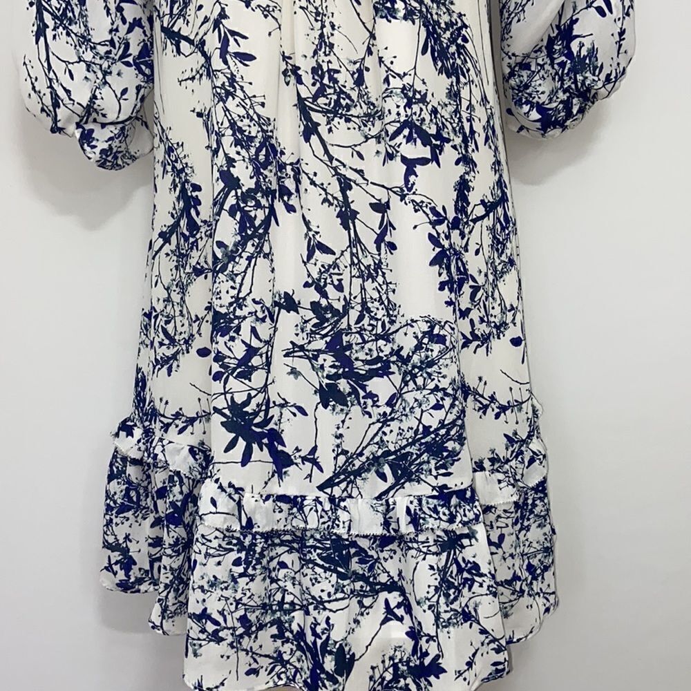 Parker Dress"WHITE THICKET" Dress Tunic Top Cold Shoulder Loose Fitting… - Picture 4 of 9